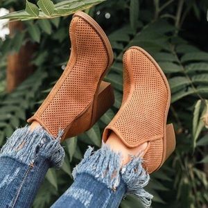 TABBIE | Perforated Ankle Booties